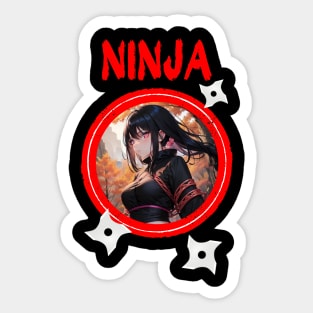 Ninja Target Love Cute Anime Girl Sticker